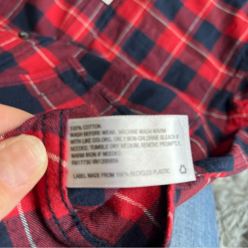 Goodfellow & Co. Shirt Mens Large Plaid Flannel Button Up NWT Red Black